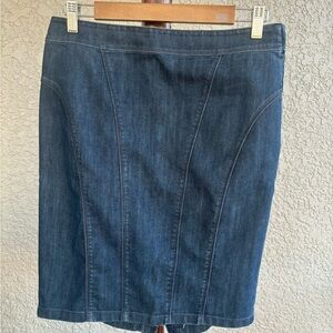 Ann Taylor Dark Blue Denim Pencil Skirt